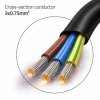 Qoltec Kabel zasilający SCHUKO CEE 7/7 (E/F) | miedź Cu | odizolowany lutowany | 3x0.75mm2 | 3m